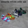 Submarine smoking silicone water hookah pipe glass bong pipes dab rig tobacco bongs with bowl