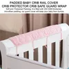 Sängkläder sätter tredelar bomullssprutskydd Wrap Edge Baby Anti-Bite Solid Color Bed Staket Guardrail Care Safety Imaginative265D