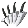 Ceramic knifes kitchen knife 3 4 5 6 inch kitchen chef set + peeler white zirconia blade black handle high quality