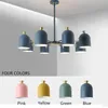 Lámparas colgantes Modern Creative 3/6/8 Heads Araña de metal Cocina ajustable Sala de estar Dormitorio Estudio Porche El 4 colores ChandelierPendant