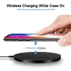 10W QI QI QuEw Wireless Caricatore veloce micro USB QC Mini Power Caring Station Pad con luce LED per iPhone Samsung Mobile Smart Pho1731919