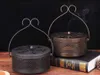 Ferro forjado Creative Mosquito Coil Box Lâmpadas de Fragrância Portátil Indoor Ao Ar Livre à prova de fogo Incenso de incenso antigas com bandeja de cinzas
