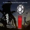 Bike Lights Lixada Bicycle Set Kit Safety Front Headlight Taillight Rear Light Dynamo No Batteries Needed Accessories