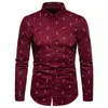 Moda Marka Designer Shirt Mens Dress Cotton 5XL Slim Fit Street Wear z długim rękawem Wysokiej jakości ubrania dorywczo 210721