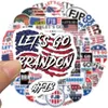 50pcs Let's Go Brandon Stickers Acessórios de skate Eu fiz aquele adesivo FJB para laptop capa de capa de cerveja Bottle Computador misto