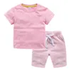 ZWY211 Summer Boys Clothing Set Children Cotton TshirtSShorts 2pcs Suits For Girls Baby Kids Clothes Set 314 år 2108046708912