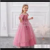 2021 Filles Été Pétale Jupe Enfants Mariage Soirée Robe De Bal Fantaisie Robe Belle Fille 07Whz Robes Iihxv