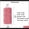 Clothing Fabric Apparel Drop Delivery 2021 Dyi Rame Yarn 3 Mm X 100 M Decorative Warp Cotton Knitting Crafts Cords For Jewelry Making Diy Acc