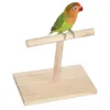 Autres fournitures d'oiseaux Support d'entraînement d'oiseaux en bois Type T Petit support de bureau Perche adapté aux calopsittes Canaries HR