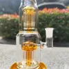 12 polegadas de dupla camada amarela pente de água tubulação de água bongs cachimbo beaker bocha 14mm tigela