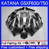 OEM Body For SUZUKI KATANA GSXF 600 750 Black silver CC GSXF750 2003 2004 2005 2006 2007 18No.79 GSX750F GSX600F 03-07 GSXF-600 600CC 750CC GSXF600 03 04 05 06 07 Fairing