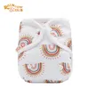 Rainbowiris Cute Fashion Cloth Diaper Cover z Rainbow Print Baby Prezent Akcesoria 211028