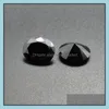 Loose Diamonds Jewelry Black Color Stone 8 Sizes 2*M-4*6Mm Oval Hine Cut Cubic Zirconia Synthetic Gemstone Beads For Making 500Pcs/Lot Drop