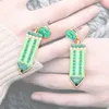 Mode Tillbaka till skolens säsong Penna Dangle Örhängen Kvinnor Flickor 6 Färger Söt Koreansk Stil Rhinestone Earring Gift för lärare