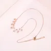 New na moda mulher presente Rose Gold Letter M Pingente Colar com Zircon Charm