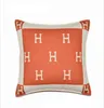 Fashion Pillow Back Kudde Soffa Vardagsrum Villa Lätt Lyx Yang Velvet Orange PillowCase 211207