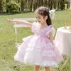 Baby Girls Spanish Royal Dress Kids Bröllop Födelsedag Klänningar Barn Lolita Princess Ball Gown Infant Girl Boutique Kläder 210615