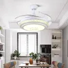 Fãs de teto Modern Light Luxury Fan Lamp Bedroom Nórdico LED com luzes de controle remoto ventilador de techon decoração bc