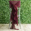 2021 in aandelen Verschillende kleuren Bruiloftstoel Covers Elegante Chiffon Ruches Vintage stoelen Sashes Decoraties Rokken ZJ019