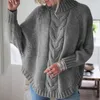 Mode Plus Größe Frauen Einfarbig Twist Pullover Europa und Amerika Pullover Winter Kleidung Verdicken Gestrickte Jumper 11848 210508