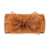 Mode dentelle arc bébé fille bandeau doux élastique en Nylon nouveau-né bandes de cheveux enfant infantile couvre-chef printemps bricolage accessoires