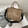 Tote Çanta Büyük Kapasiteli Tuval Cowhide Alışveriş Çantaları Kadınlar Vintage Taşınabilir Messenger309b