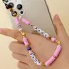 Link Chain Telefoon Charme Kralen Voor Mobiele Charms LIEFDE Brief Acryl Mix Kleur Kraal Lanyard Hangt Heise Jewerly314t