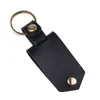 Leather aluminum alloy car DIY sublimation transfer photo sticker keychain key pendant gift customization