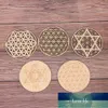 Yeni 10/20 cm Çakra Çiçek Yaşam Desenli Coaster Yaratıcı Ahşap Yuvarlak Kenar Çevreler Oyma Coaster Ev Dekor Sanat El Sanatları Fabrika Fiyat Uzman Tasarım Kalitesi Son