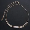 Classic AAA Cubic Cyrkonia Oświadczenie Kubańska Łańcuch Choker Naszyjnik Dostosuj Kobiety Ślubne Bijoux N0468 X0509