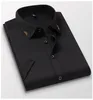 2022 Smart Casual Summer Shirt Men Long Rleeve Odkręć kołnierzyki Busines