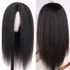24 Inches Remy Hair Wig 180% Density Middle Part Peruvian Kinky Straight Lace Front Human Hair Wigs 13x4 Lace Frontal Wigs Highlights seamless
