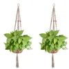 Cintres pour plantes Corde en macramé Porte-pots Cordes Tenture murale Planteur Cintre Panier Plantes Titulaires Intérieur Pot de fleurs Paniers Levage voie maritime DWF6298