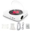 Tragbarer CD-Player BT-Lautsprecher Stereo-CD-Player LED-Bildschirm Wandmontierbarer USB-TF-MP3-Musikplayer mit IR-Fernbedienung FM-Radio