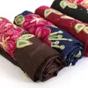 Frauen Stickerei Blumen Schal Glitzer Seide Leinen Schals muslimischen Hijab Wrap Stirnband Schals/Tücher Pashmina 180 * 85 cm