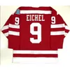 Vin40Vintage nam Univrsity Hockey Jersey 9 JACK EICHEL BOSTON Bordado Costurado Personalizar qualquer número e nome Jerseys
