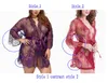Women's Sleepwear Lace Robe 3XL Plus Size Sexy Ladies Bathrobe See Though Underwear Women Bridesmaid Robes Kimono Lingerie Porno