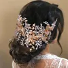 Luxus Hochzeit Braut Kopfschmuck Kristall Strass Krone Tiara Stirnband Koreanische Haarband Haar Zubehör Blatt Kopfschmuck Mode Wo185Y