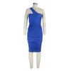 Kobiety Sukienki Letni Produkt Deep Blue Bodycon Midi Eleganckie Party i Suknie Ślubne Spaghetti Pasek Szata Sundress 210525