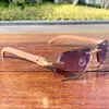 2022 Fabryka Hurtownie Wysokiej Jakości Męskie Drewno Słońce Bezbarwne Luksusowe Okulary Moda Odcienie dla kobiet Trendy Product Sunglass