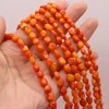 Andra naturliga koraller pärlknappformade orange röd lös distanspärlor med smycken som gör DIY armband halsband örhänge tillbehör rita22