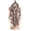 Fashion Accessories Lady Colorful Character Skull Scarf Stripe Fabric Ghost Printing Wrap Shawl Gift For Halloween Day