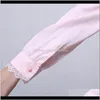 Womens Blouse Shirt Women Fashion Blouses Pink Casual Shirts Elegant Ruffled Collar White Office Female Clothing Spring Tops Plus Size Igmfg