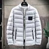 Erkekler artı boyutu ördek aşağı palto moda trendi rüzgar geçirmez stand boyun kirpi ceket tasarımcı kış toptan sıcak ekmek rahat puf ceketler