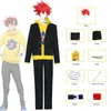 2021 Nieuwe Anime SK8 The Infinity Reki Kyan Cosplay Kostuum Gele Hoodie Sweatshirt Jas SK Acht Red Pruik Skateboard Outfit Y0913