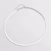 2021 Trendig Minimalistisk Choker Halsband Snake Kedja Kvinnor Par Smycken Guldblad Party Gift