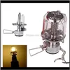 Latarnie Mini Camping Lantern Gas Przenośny Namiot Glass Lampa Butane 80LUX Light Bl Ajlcg Ugvhn