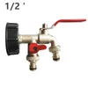 Adaptateur de réservoir IBC S60X6 1/2 "robinet robinets d'eau connecteur de tuyau 3/4" robinet de jardin connecteur de remplacement raccord Valve