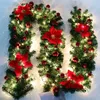 2.7M Christmas Wreath With LED Light Garland Window Door Wall Ornament Decorations Home Halloween Ornaments 211021