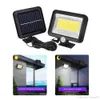 LED Solar Power Street Light Pir Motion Sensor Vägglampa Utomhus Spotlight För Hem Garden Park Säkerhet nödljus